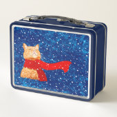 虎猫ラブスノー メタルランチボックス (裏面)