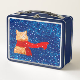虎猫ラブスノー メタルランチボックス