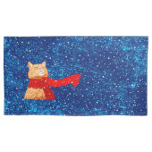 虎猫ラブスノー 枕カバー (正面左)