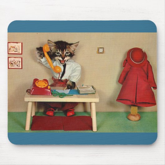 虎猫子人秘書RPPC マウスパッド (正面)