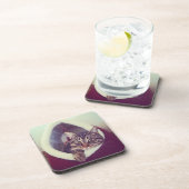 虎猫子猫のハットクローズアップ写真 コースター (右側)
