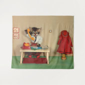 虎猫子猫の秘書 タペストリー (正面(横))