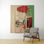 虎猫子猫の秘書 タペストリー (インサイチュ)