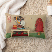 虎猫子猫の秘書 ランバークッション (ブランケット)