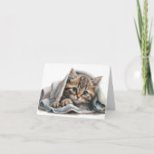 虎猫子猫 ノートカード (正面)