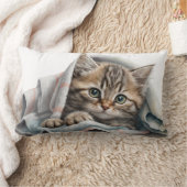 虎猫子猫 ランバークッション (ブランケット)