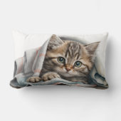 虎猫子猫 ランバークッション (正面)