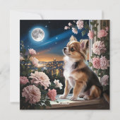 虎猫犬誕生日カード、犬の誕生日の犬、虎猫B シーズンカード (裏面)