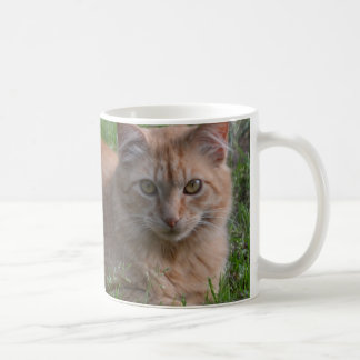 虎猫猫のオレンジ コーヒーマグカップ