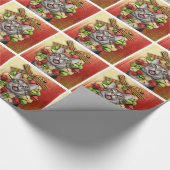虎猫猫のクリスマス ラッピングペーパー (角)