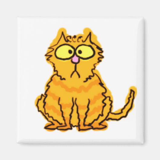 虎猫猫の磁石 マグネット (正面)