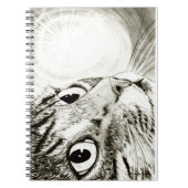 虎猫猫の豆電球のスケッチの芸術のノート ノートブック (正面)