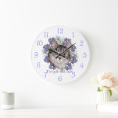 虎猫猫は私をない忘れます ラージ壁時計 (ホーム)