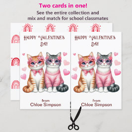 虎猫猫キッティキャッツkid's Valentine Classroomカード ポストカード