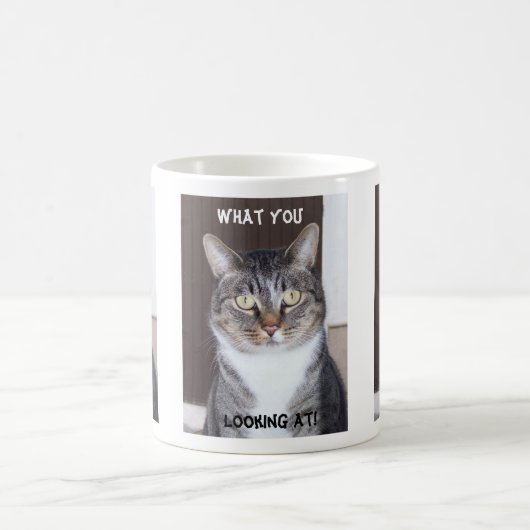 虎猫猫何、コーヒー・マグを見ます コーヒーマグカップ (中央)