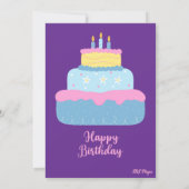 虎猫誕生日招待状 招待状 (裏面)