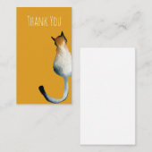 虎猫黒猫と黒猫イラストレーション ノートカード (正面/裏面)