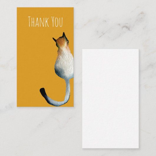 虎猫黒猫と黒猫イラストレーション ノートカード (正面/裏面)