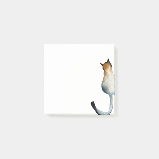 虎猫黒猫と黒猫イラストレーション ポストイット (正面)