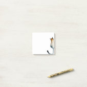 虎猫黒猫と黒猫イラストレーション ポストイット (デスク上)