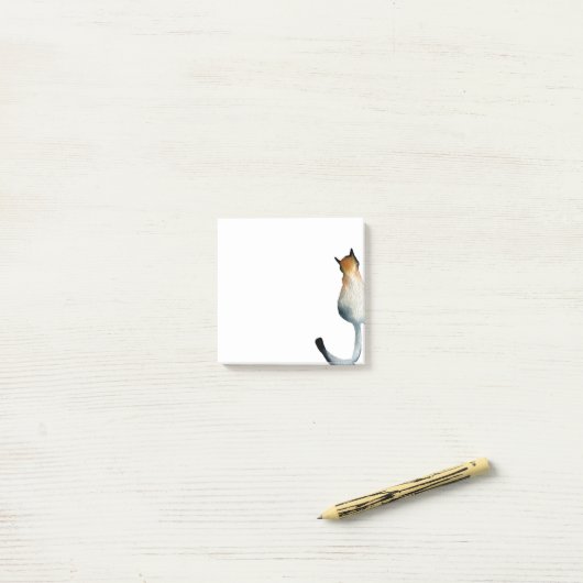 虎猫黒猫と黒猫イラストレーション ポストイット (デスク上)