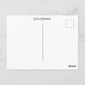 虎猫黒猫と黒猫イラストレーション ポストカード (裏面)