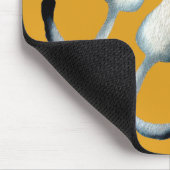 虎猫黒猫と黒猫イラストレーション マウスパッド (コーナー)