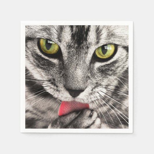 虎猫 スタンダードカクテルナプキン (正面)