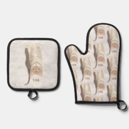 虎猫 鍋つかみ&鍋敷きセット