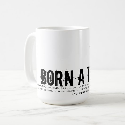 虎生まれの年に コーヒーマグカップ (正面左)