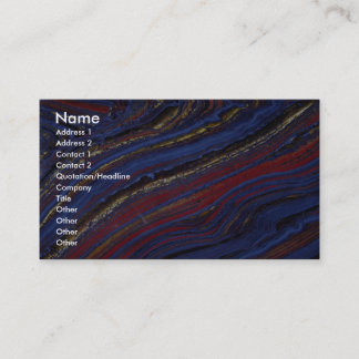 虎眼石、赤鉄鉱および碧玉 名刺