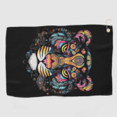 虎素晴らし頭 ゴルフタオル (横)