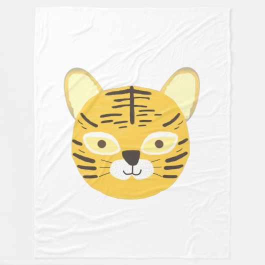 虎絵画術 フリースブランケット (正面)