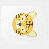 虎絵画術 フリースブランケット (正面(横))