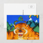 虎、ヒマラヤ、ジャングルネパール/チベット ポストカード (正面/裏面)