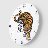 虎 ラージ壁時計 (傾斜)