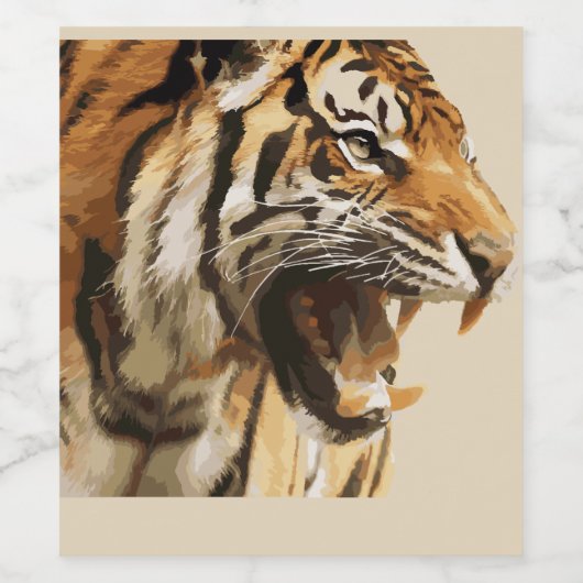 虎 ワインラベル (シングルラベル)