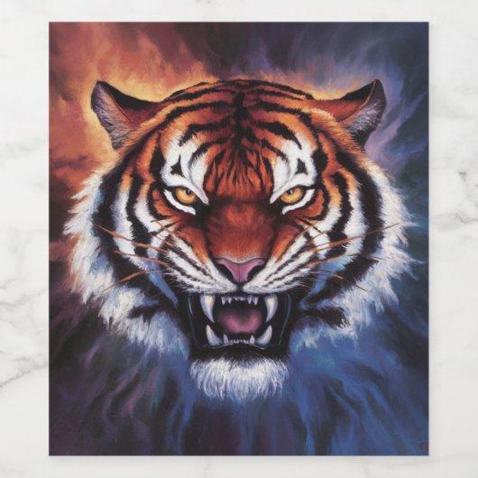 虎 ワインラベル (シングルラベル)