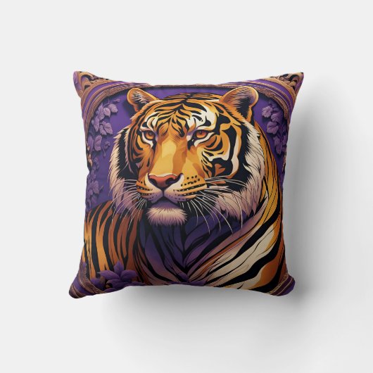 虎（紫） クッション (裏面)