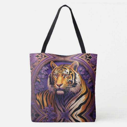 虎（紫） トートバッグ (裏面)