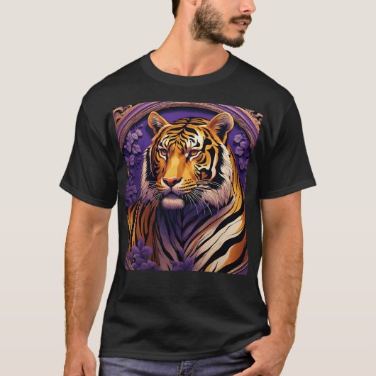 虎（紫） Tシャツ (正面)