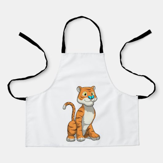 虎（蝶あり） エプロン (正面)