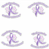 虐待と家庭内暴力のステッカーセット シール (正面)