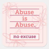 虐待によるヒーリングサポートとエンパワーメントの弁解なし スクエアシール (正面)