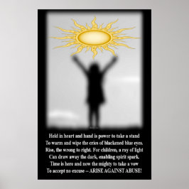 虐待に対して起こる ポスター