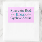 虐待の周期を断ち切る 長方形シール (バッグ)