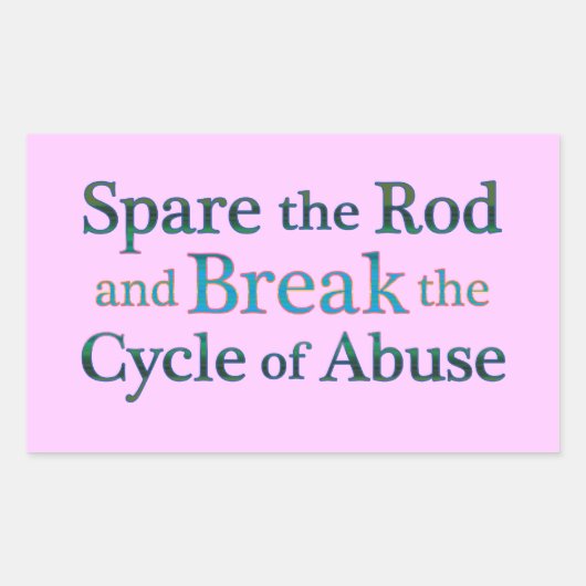 虐待の周期を断ち切る 長方形シール (正面)