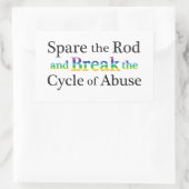 虐待の防止 長方形シール (バッグ)