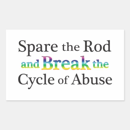 虐待の防止 長方形シール (正面)