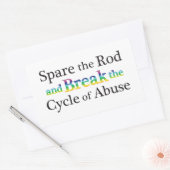 虐待の防止 長方形シール (封筒)